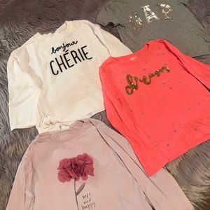 Shirts Girl 7/8 Zara, Crazy8, Gap